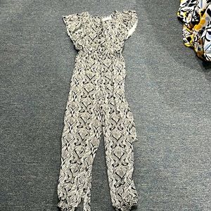 Silk belted waisted jumpsuit.